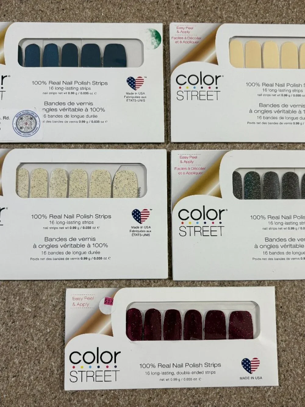 Color Street 100% Real Nail Polish Strips 5ct (16 long-lasting strips each) #2